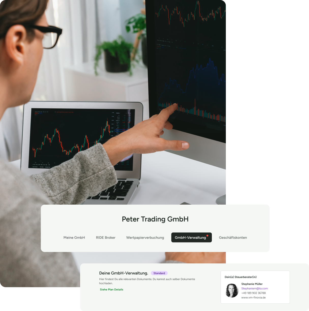Trading-GmbH Verwaltung Dashboard