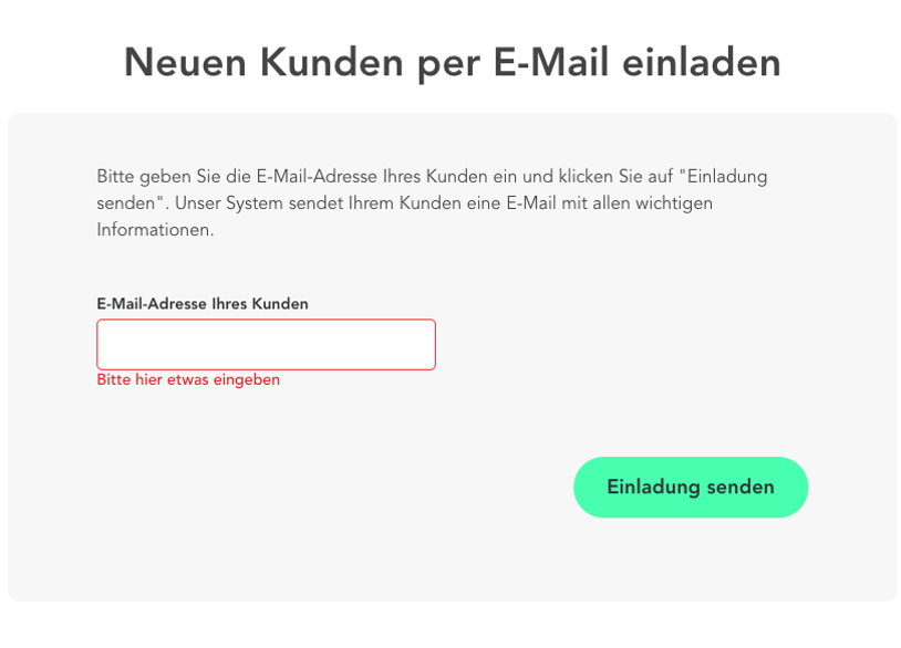 FELSFO Kunden einladen Mail